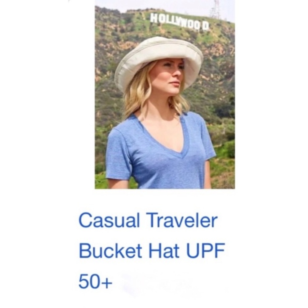 Wallaroo Hat Company Casual Traveler Natural Microfiber Bucket Brim Hat UPF 50+
